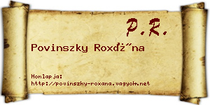 Povinszky Roxána névjegykártya